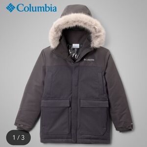 Columbia Kids' Gray Jacket with Faux Fur Hood